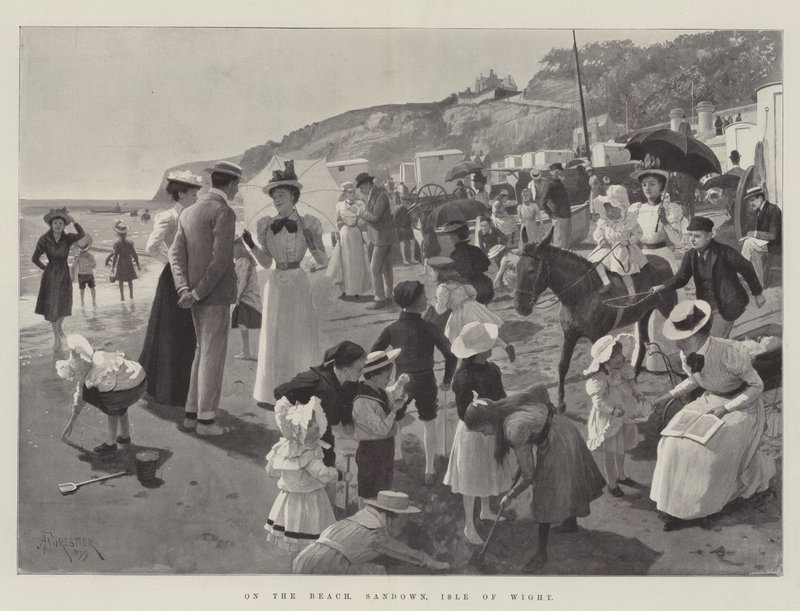 Na plaży, Sandown, Isle of Wight autorstwa Amedee Forestier