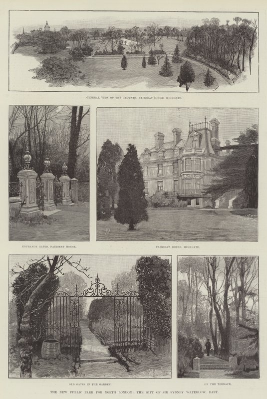 Nowy park publiczny dla północnego Londynu, dar Sir Sydneya Waterlowa, Baroneta autorstwa Amedee Forestier