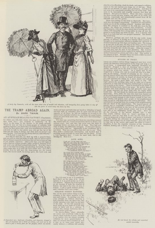 Znowu włóczęga za granicą, Mark Twain autorstwa Amedee Forestier