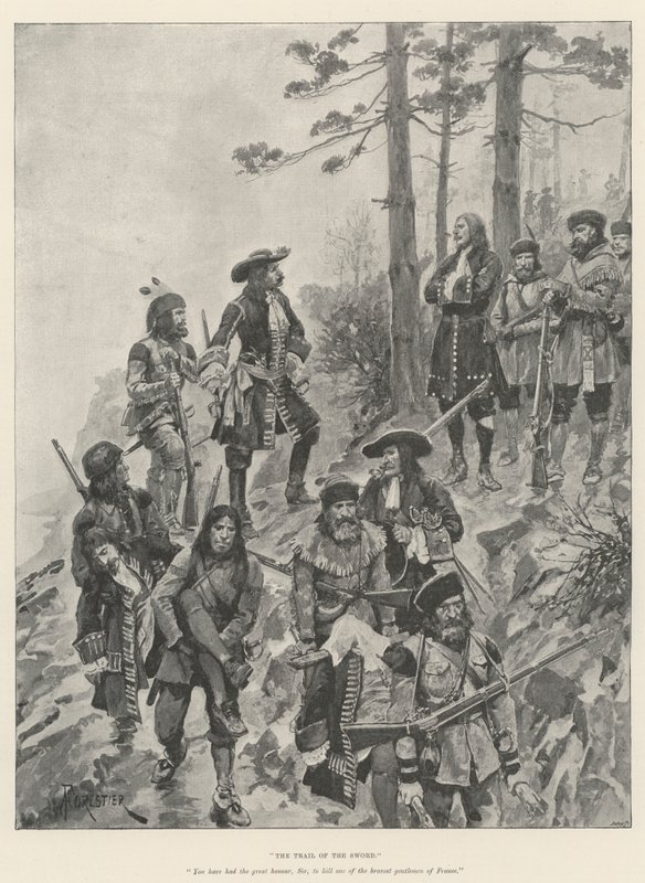 Próba miecza — Gilbert Parker autorstwa Amedee Forestier