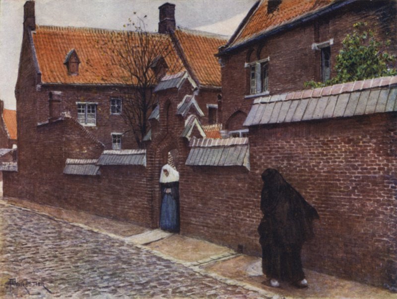 Beguinage of Mont St Amand, Ghent autorstwa after Amedee Forestier