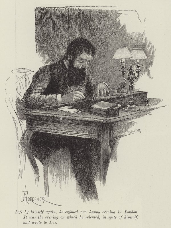 Ślepa miłość — Wilkie Collins autorstwa Amedee Forestier