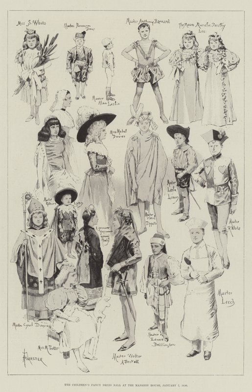 Bal przebierańców dziecięcych w dworku, 7 stycznia 1896 r. autorstwa Amedee Forestier