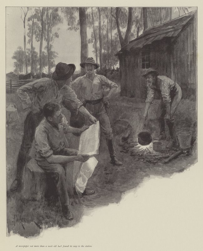 Trist pięcioletni, Walter Besant autorstwa Amedee Forestier