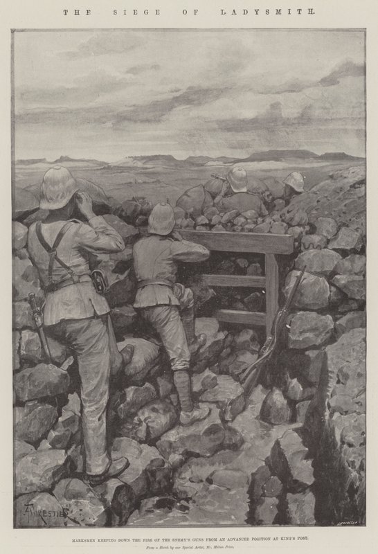 Oblężenie Ladysmith litho autorstwa Amedee Forestier