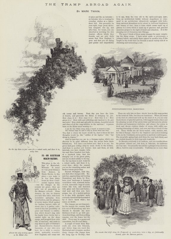 Znowu włóczęga za granicą, Mark Twain autorstwa Amedee Forestier