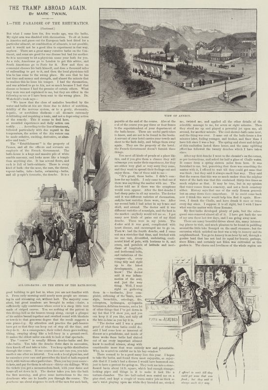 Znowu włóczęga za granicą, Mark Twain autorstwa Amedee Forestier