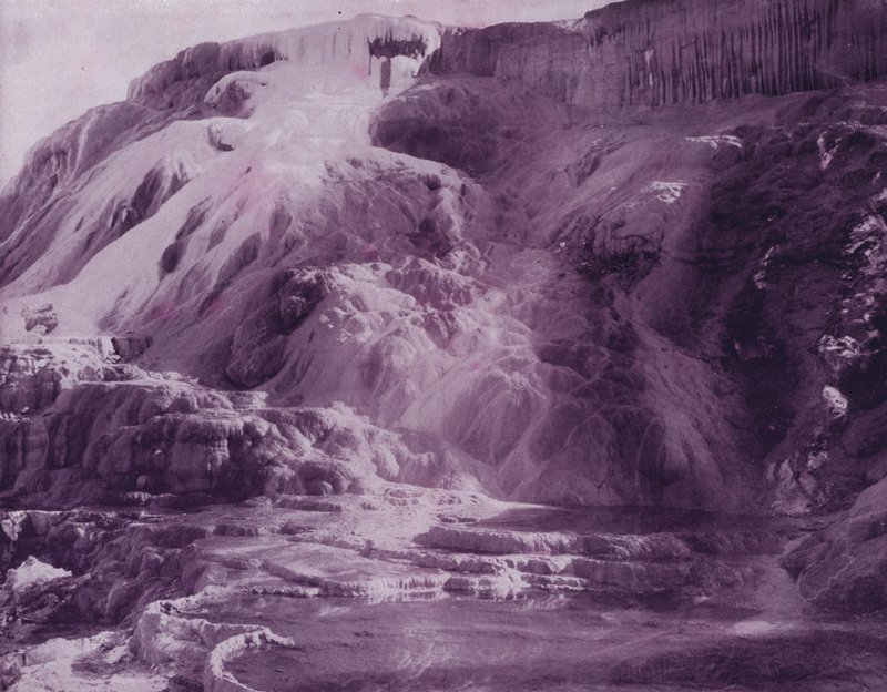 Źródła Beryl i Taras Kleopatry, Park Narodowy Yellowstone (zdjęcie czarno-białe) autorstwa American Photographer (after)