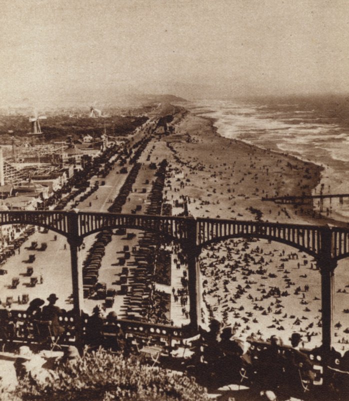 Kalifornia: San Francisco Ocean Beach (zdjęcie czarno-białe) autorstwa American Photographer (after)