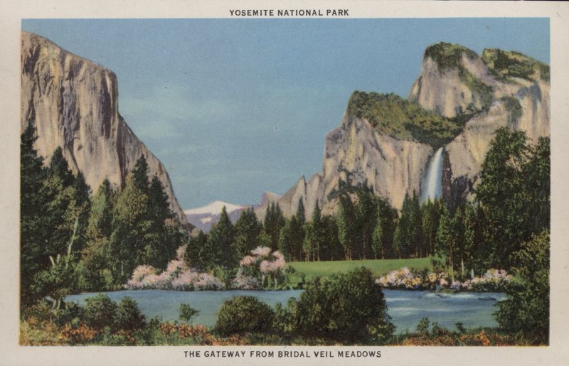 Kalifornia: Park Narodowy Yosemite, brama od Bridal Veil Meadows (zdjęcie) autorstwa American Photographer (after)