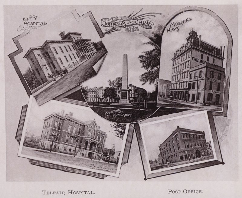 Szpital Miejski; Plac Johnsona; Pomnik Greene