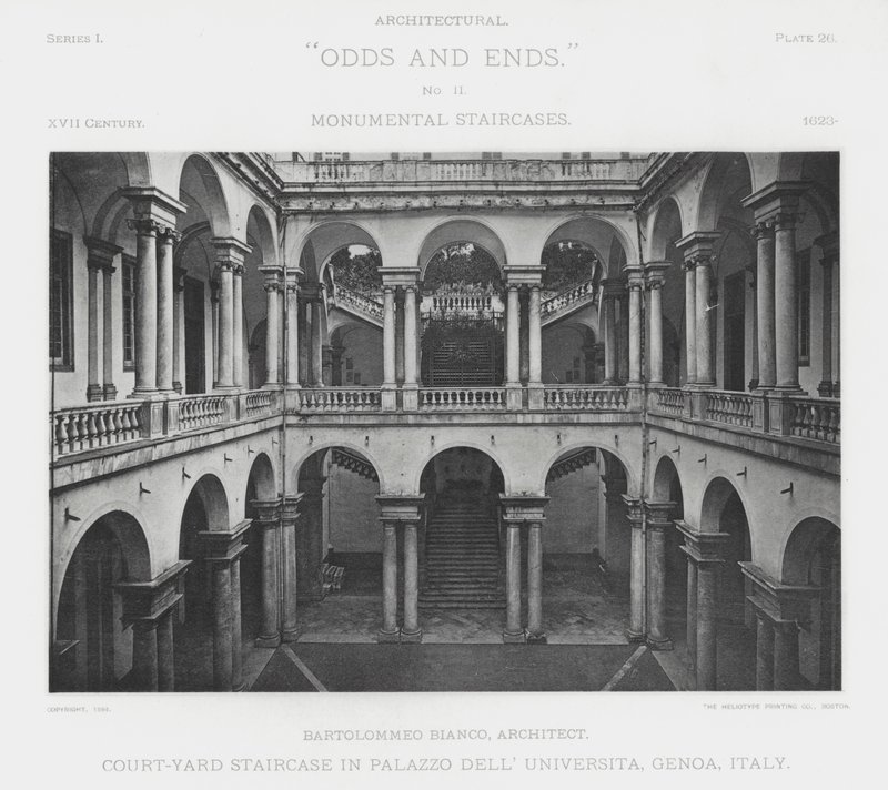 Schody Court-yard w Palazzo Dell