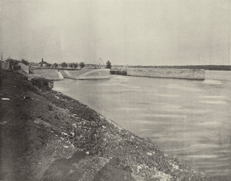 Zamki rządowe w pobliżu Keokuk, Iowa (zdjęcie czarno-białe) autorstwa American Photographer (after)