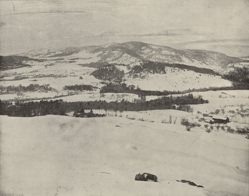 Zielone Góry Vermont (zdjęcie czarno-białe) autorstwa American Photographer (after)