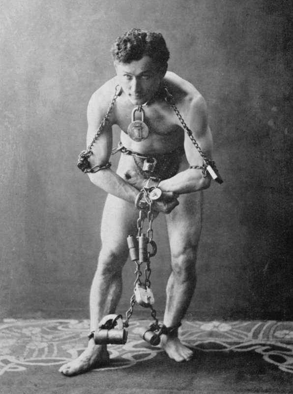 Harry Houdini, ok. 1900 (zdjęcie czarno-białe) autorstwa American Photographer (after)