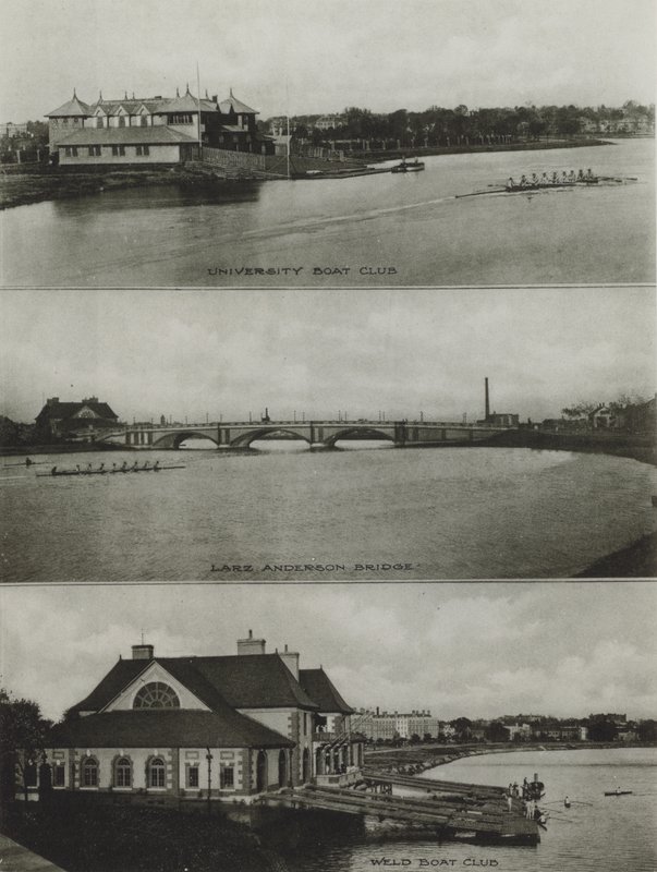 Harvard University: University Boat Club, Larz Anderson Bridge, Weld Boat Club (zdjęcie czarno-białe) autorstwa American Photographer (after)