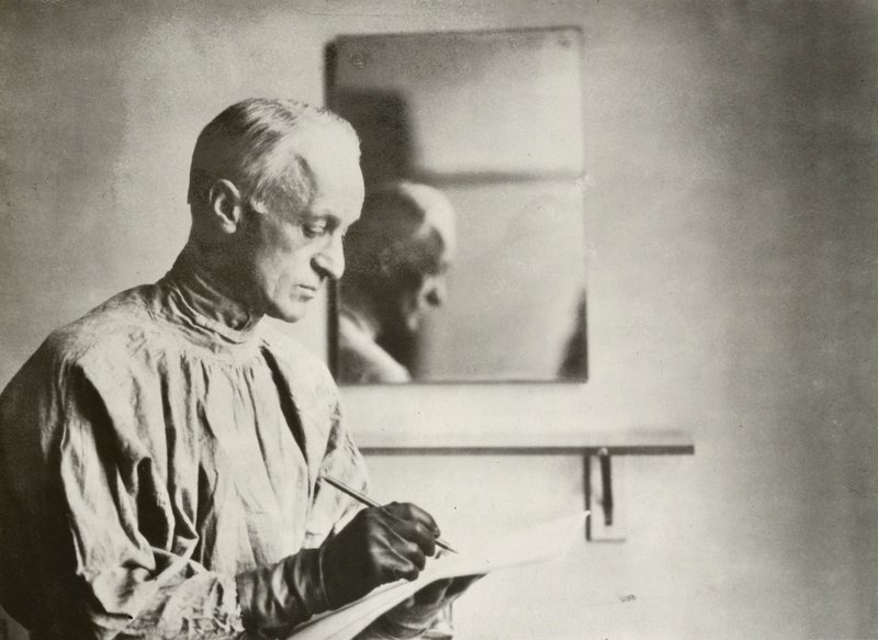 Harvey Cushing, neurochirurg, portret (zdjęcie czarno-białe) autorstwa American Photographer (after)