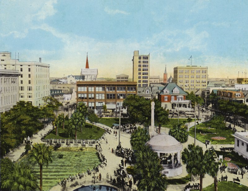 Hemming Park z Windsor Hotel, Jacksonville, Floryda (zdjęcie) autorstwa American Photographer (after)