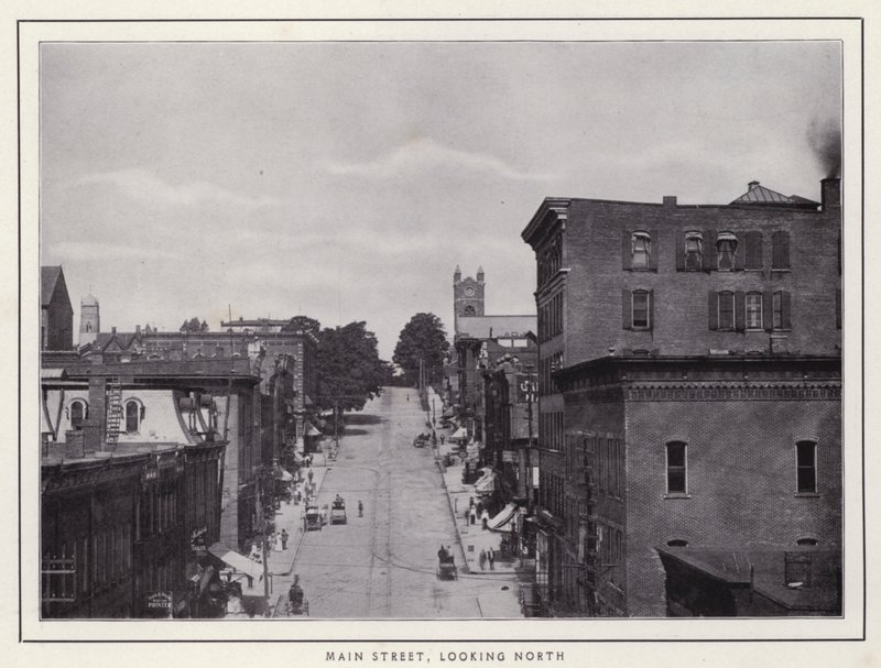Jamestown, NY: Main Street, patrząc na północ (zdjęcie czarno-białe) autorstwa American Photographer (after)
