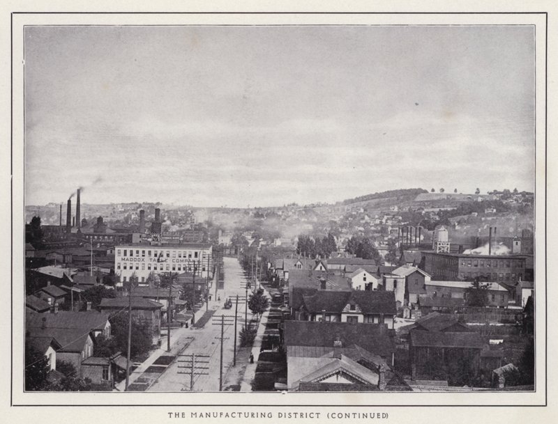 Jamestown, NY: The Manufacturing District (zdjęcie czarno-białe) autorstwa American Photographer (after)