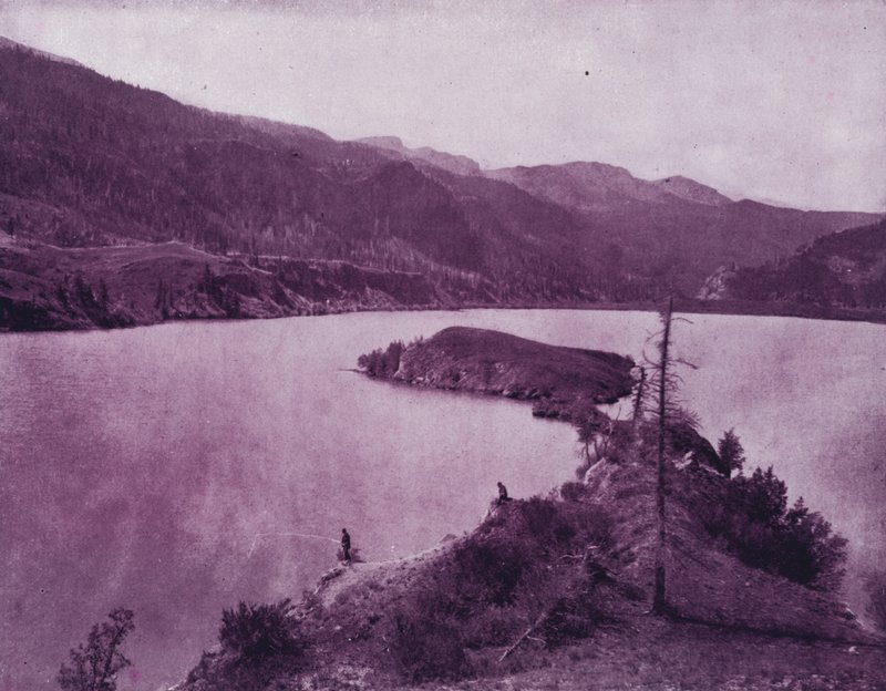 Jezioro San Cristoval, na łonie gór Ouray, Kolorado (zdjęcie czarno-białe) autorstwa American Photographer (after)