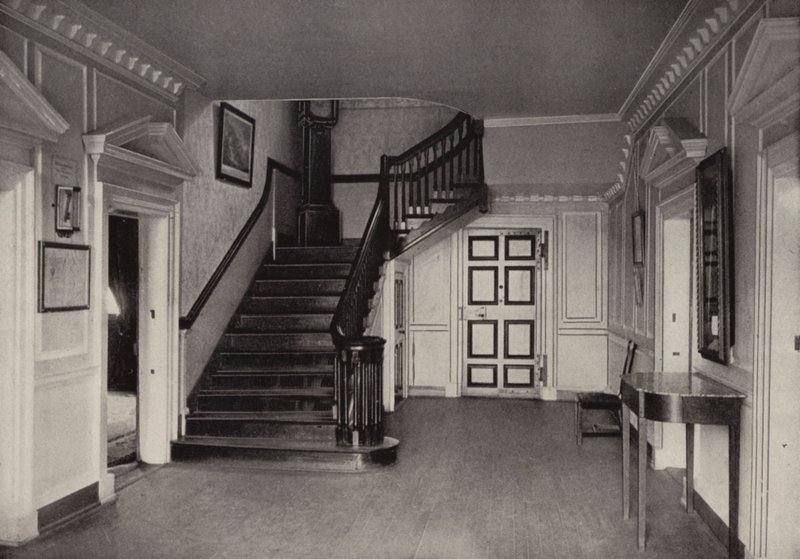 Mount Vernon: Wnętrze rezydencji, sala centralna (zdjęcie czarno-białe) autorstwa American Photographer (after)