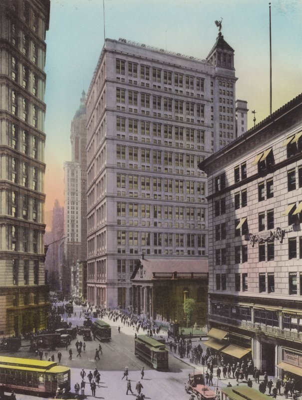 Nowy Jork: St Paul Bldg; Jestem telefonem i telegrafem; Dom Astora (zdjęcie) autorstwa American Photographer (after)