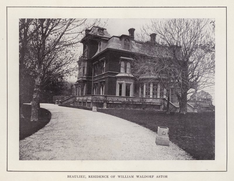 Newport, Rhode Island: Beaulieu, rezydencja Williama Waldorfa Astora (zdjęcie czarno-białe) autorstwa American Photographer (after)