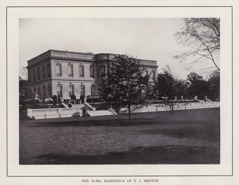 Newport, Rhode Island: Wiązów, rezydencja EJ Berwina (zdjęcie czarno-białe) autorstwa American Photographer (after)