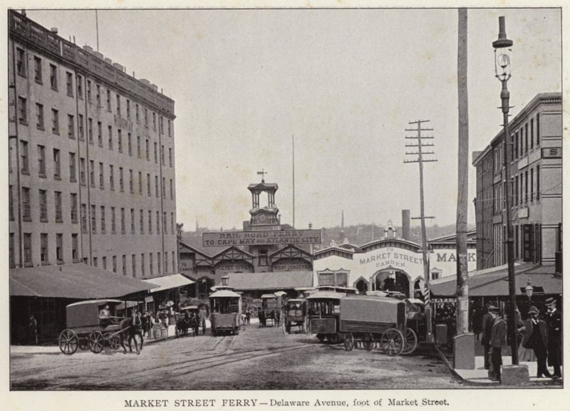 Filadelfia: prom przy Market Street, Delaware Avenue, podnóże Market Street (zdjęcie czarno-białe) autorstwa American Photographer (after)