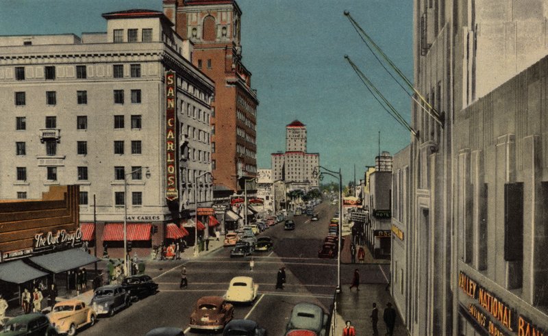 Phoenix, Arizona: Central Avenue, patrząc na północ od hotelu Adams (zdjęcie) autorstwa American Photographer (after)