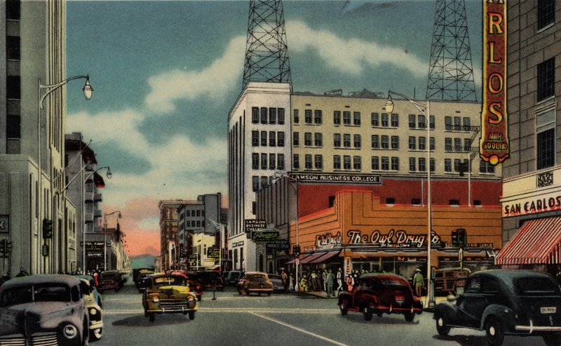 Phoenix, Arizona: Central Avenue, patrząc na południe od Monroe (zdjęcie) autorstwa American Photographer (after)