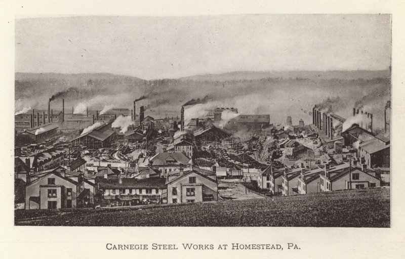 Pittsburgh: Carnegie Steel Works w Homestead, Pensylwania (zdjęcie czarno-białe) autorstwa American Photographer (after)
