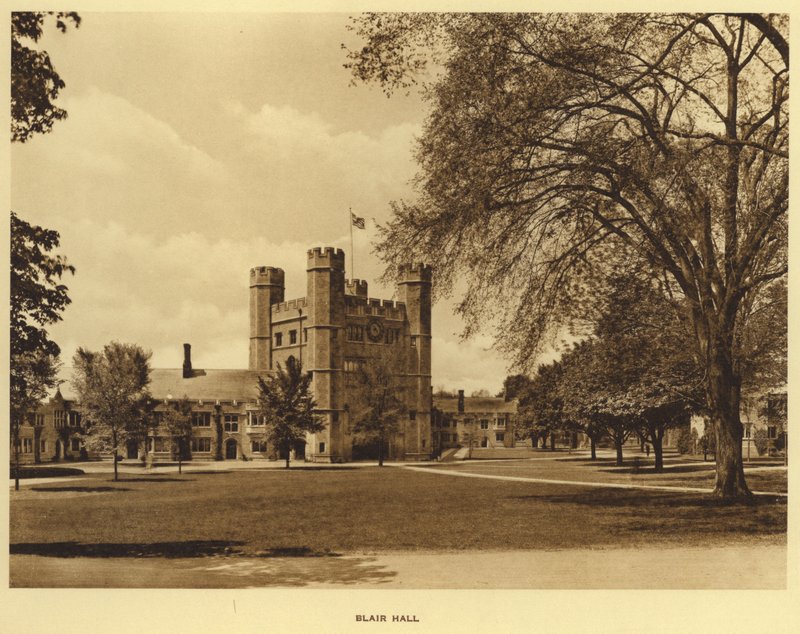 Uniwersytet Princeton: Blair Hall (zdjęcie czarno-białe) autorstwa American Photographer (after)