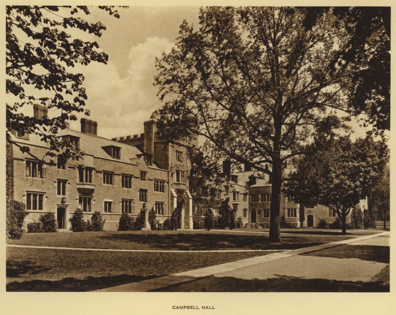 Uniwersytet Princeton: Campbell Hall (zdjęcie czarno-białe) autorstwa American Photographer (after)