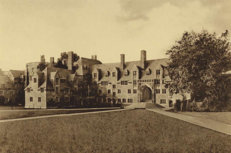 Uniwersytet Princeton: Lockhart Hall (zdjęcie czarno-białe) autorstwa American Photographer (after)