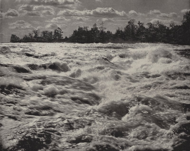 Rapids of Niagara nad wodospadem (zdjęcie czarno-białe) autorstwa American Photographer (after)