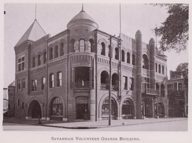Budynek Ochotniczej Straży Savannah (zdjęcie czarno-białe) autorstwa American Photographer (after)