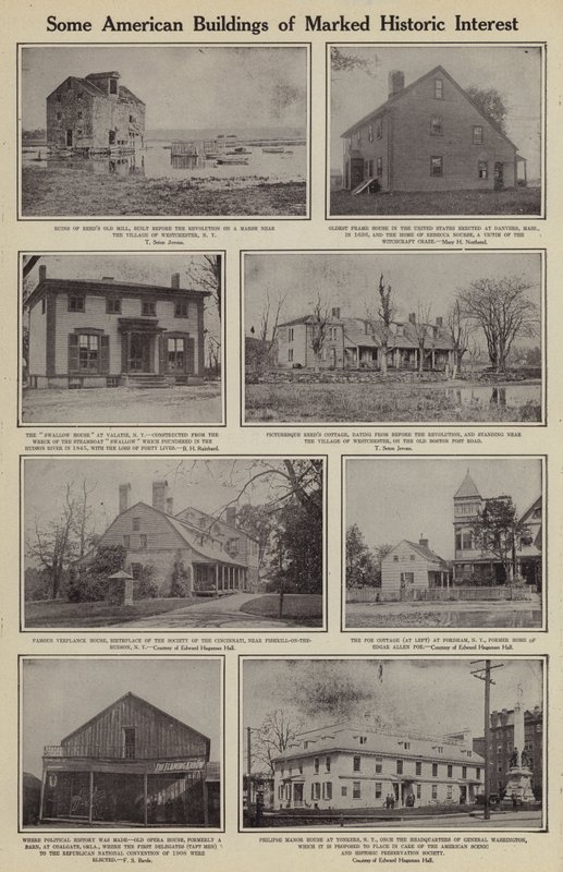 Niektóre amerykańskie budynki o wyraźnym znaczeniu historycznym (zdjęcie czarno-białe) autorstwa American Photographer (after)