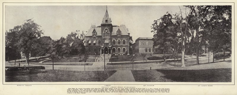 Springfield, Massachusetts: The City Library Group of Buildings (zdjęcie czarno-białe) autorstwa American Photographer (after)