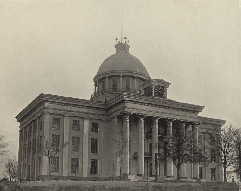 State Capitol Building w Montgomery, Alabama (zdjęcie czarno-białe) autorstwa American Photographer (after)