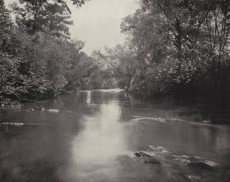 Rzeka Swannanoa, Karolina Północna (zdjęcie czarno-białe) autorstwa American Photographer (after)
