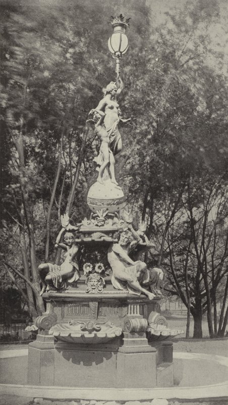 Niemiecka Fontanna (zdjęcie czarno-białe) autorstwa American Photographer (after)