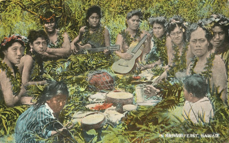Rodzime święto, Hawaje (kolorowe zdjęcie) autorstwa American Photographer