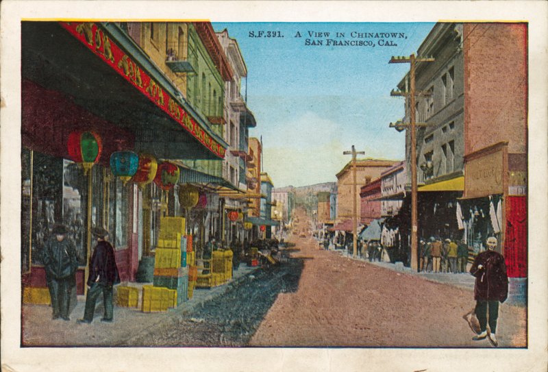 Widok na Chinatown, San Francisco, Kalifornia (zdjęcie kolorowe) autorstwa American Photographer