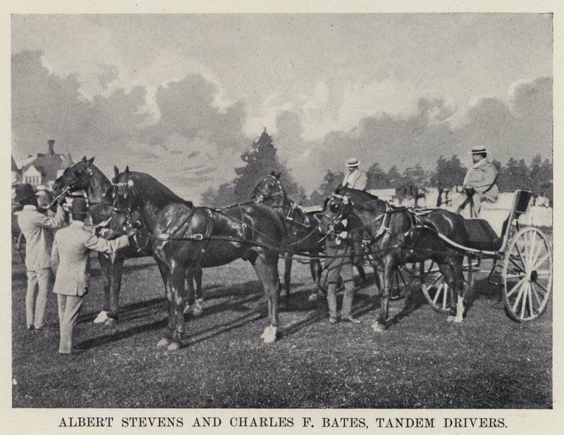 Albert Stevens i Charles F Bates, kierowcy tandemów (zdjęcie czarno-białe) autorstwa American Photographer