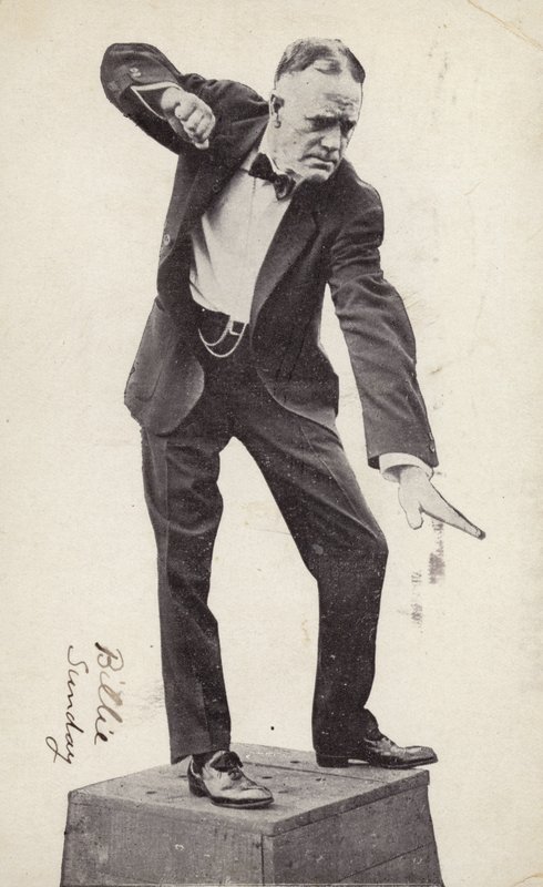 Billy Sunday (zdjęcie czarno-białe) autorstwa American Photographer