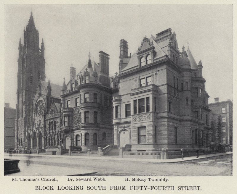 Blok patrząc na południe od Fifty-Fourth Street (zdjęcie czarno-białe) autorstwa American Photographer