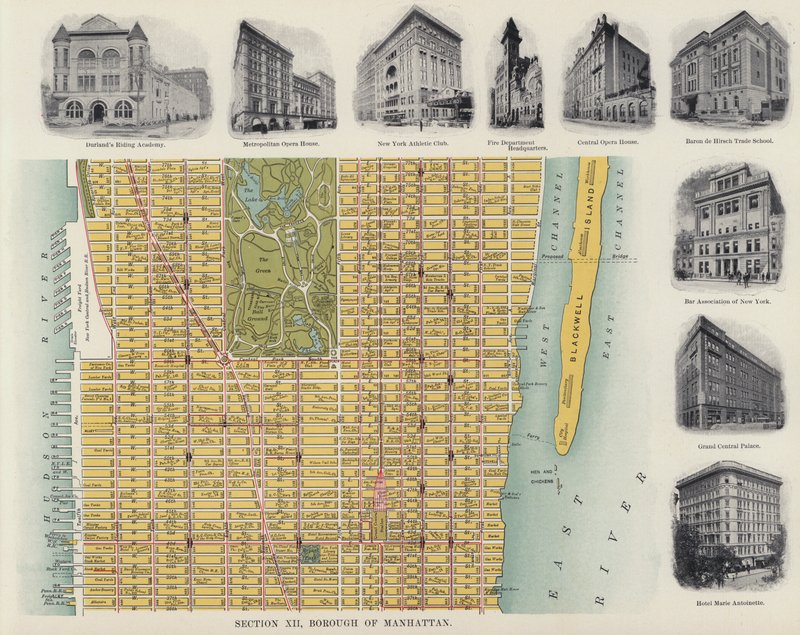 Dzielnica Manhattan (zdjęcie czarno-białe) autorstwa American Photographer