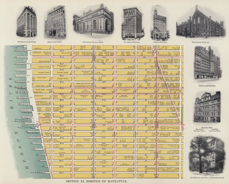 Dzielnica Manhattan (zdjęcie czarno-białe) autorstwa American Photographer